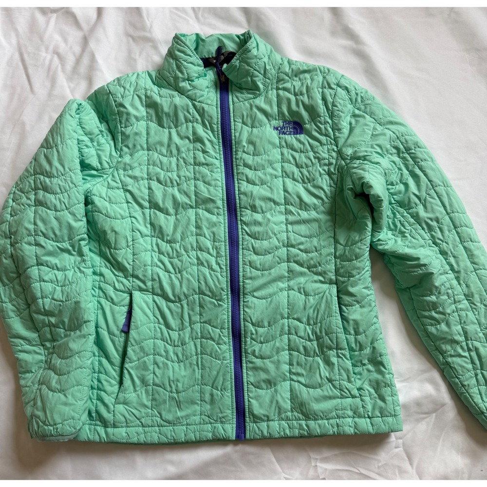 The North Face Thermoball Quilted Jacket Mint Green Purple Womens M